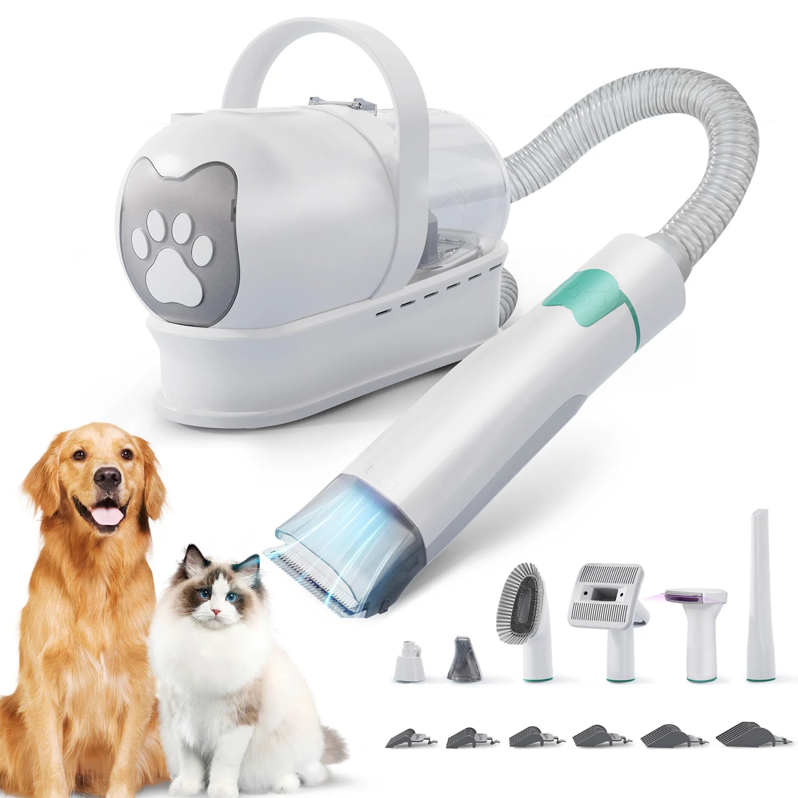 7-in-1 Multifunctional Pet Grooming Clipper Dog/Cat Vacuum Cleaner Shave & Trim Set Cross-Border for Dogs