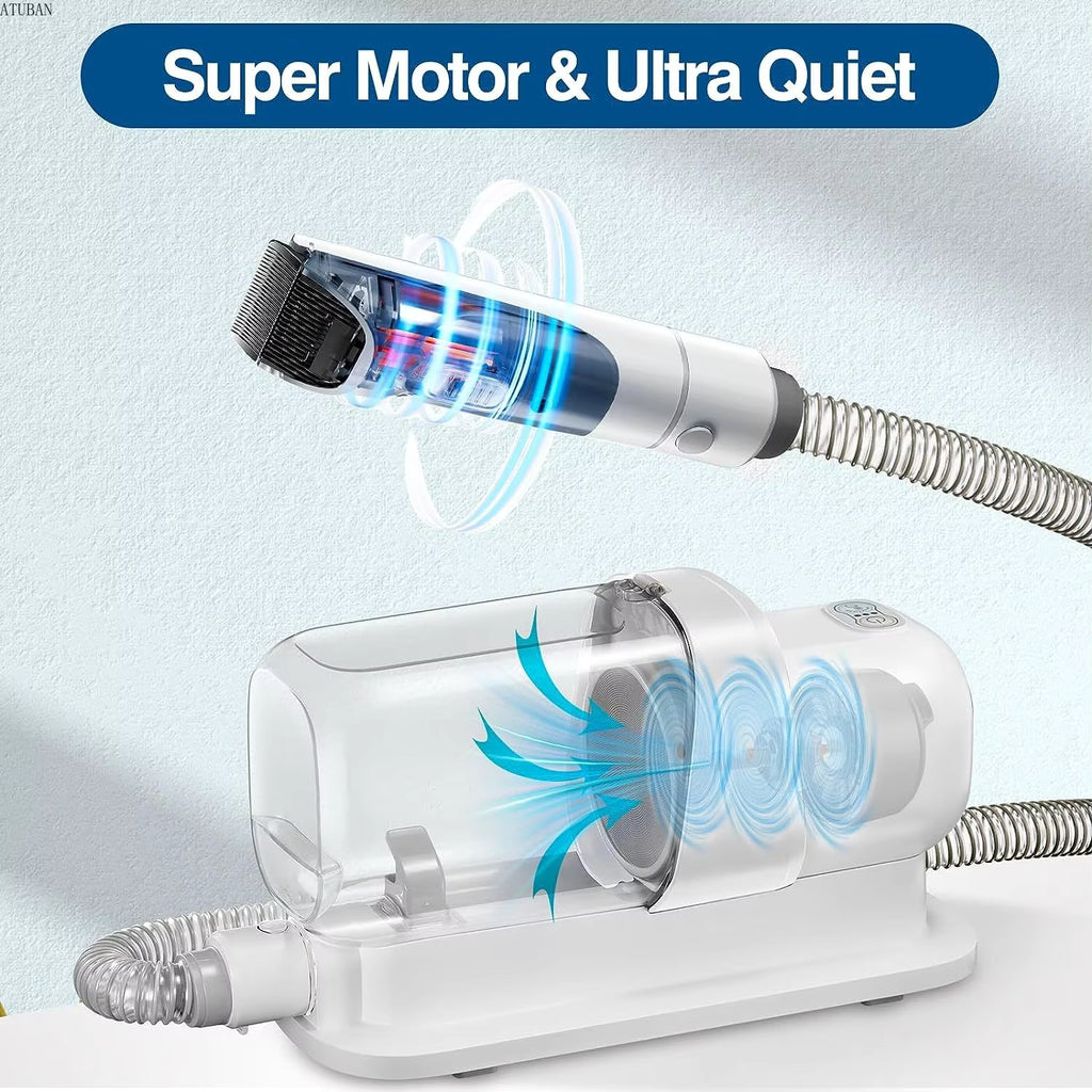 PetZen™ Pet Grooming Vacuum Brush – No Mess Deshedding Tool