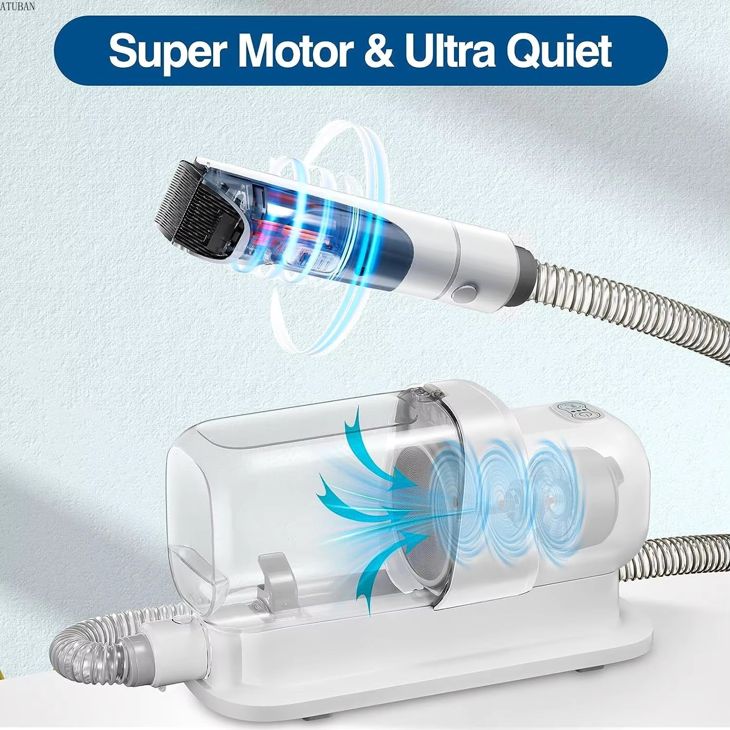 PetZen™ Pet Grooming Vacuum Brush – No Mess Deshedding Tool